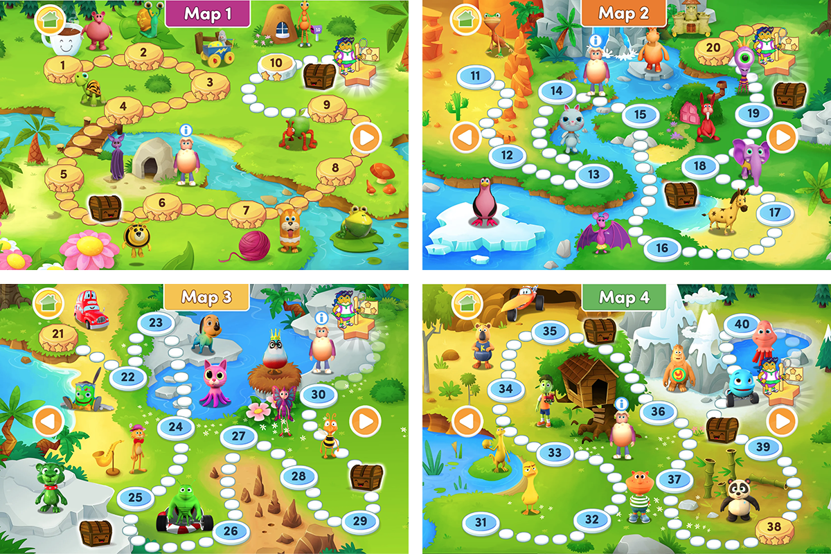 Reading Eggs Maps 1 to 4